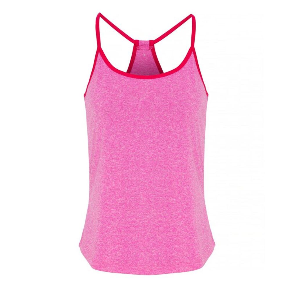 TriDri Womens/Ladies Yoga Undershirt / Pink Melange/Hot Pink